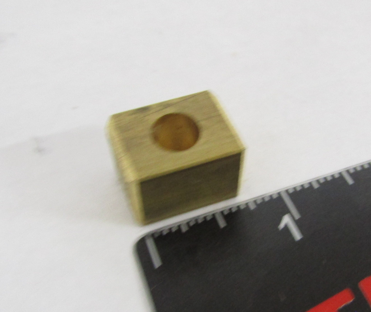 239-10 Spacer Block, 9/16 Sq Brass, C320 Free Cutting Brass