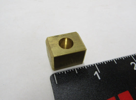 239-10 Spacer Block, 9/16 Sq Brass, C320 Free Cutting Brass