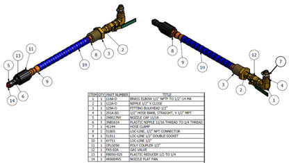 BNSF11-WAT08 WATER SPRAY NOZZLE SUBASSEMBLY